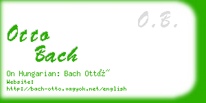 otto bach business card